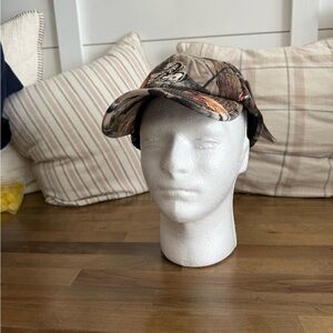 Camouflage Baseball Cap with Leaf Pattern